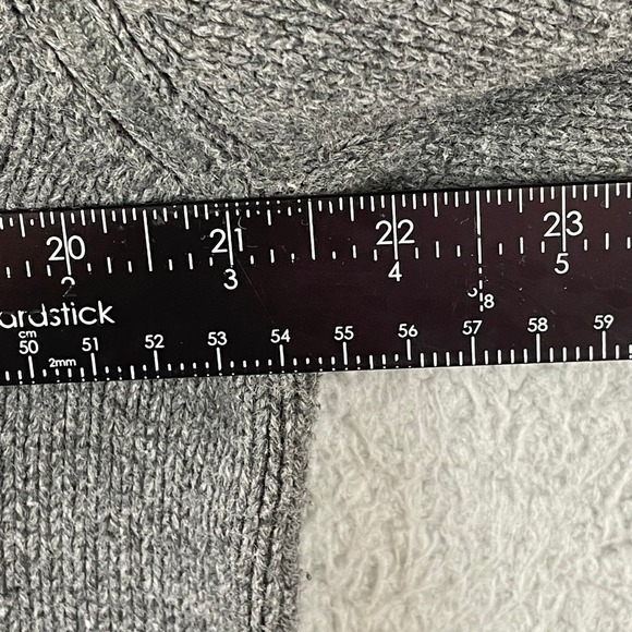 Club Room Mens Sweater XL Gray Mock Neck Kangaroo Pocket Cotton Grandpacore VTG - Picture 7 of 10